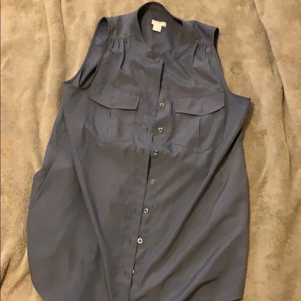 Steele gray button up blouse